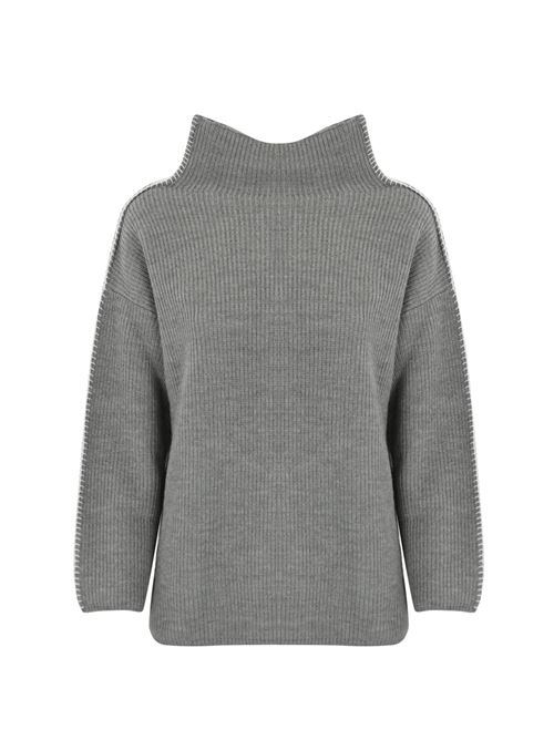 Maglia Fanfara boxy in lana grigio MAX MARA LEISURE | 2426366178600007